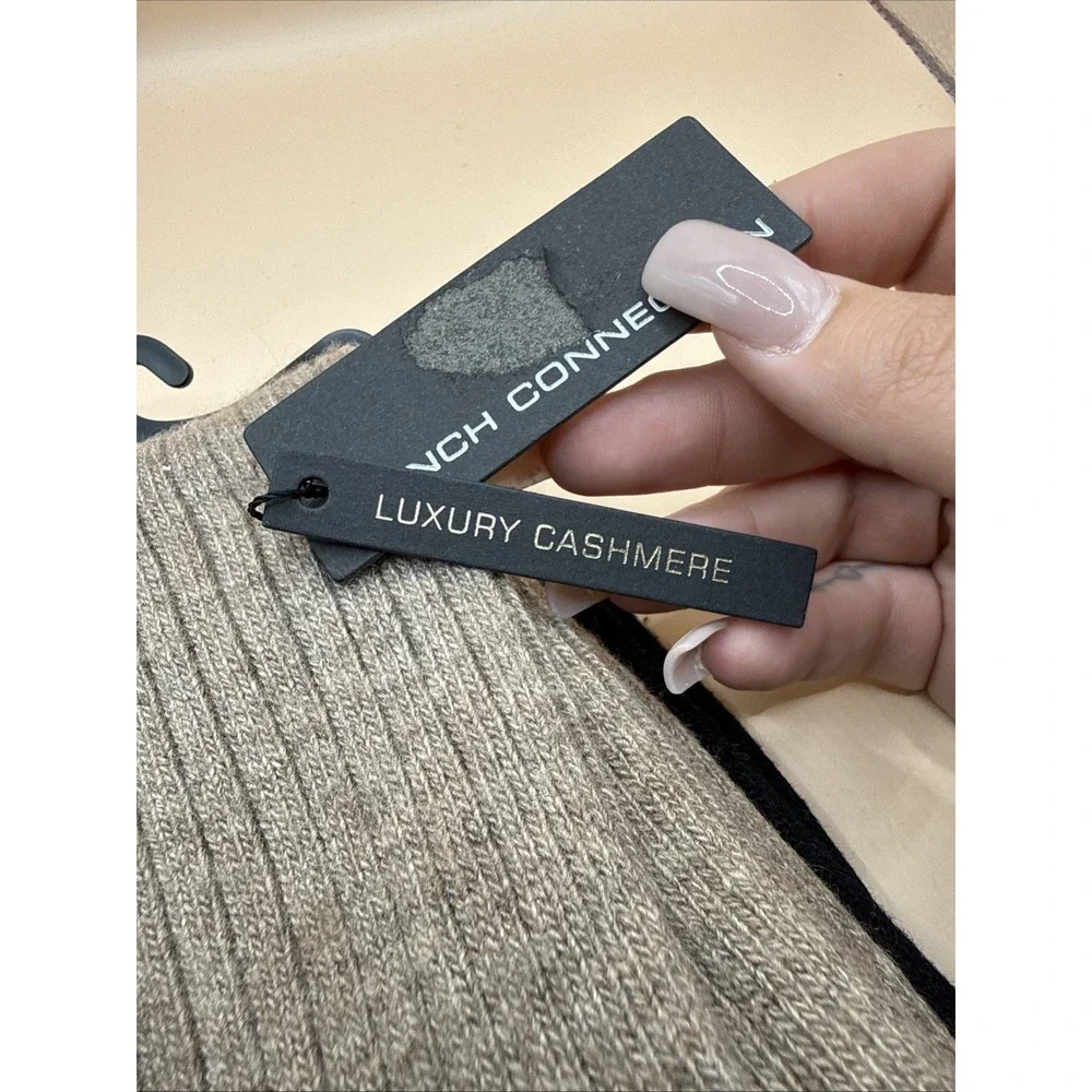 French Connection Men's Cashmere Blend Winter Socks - 2-pack - Black & Tan NWT
